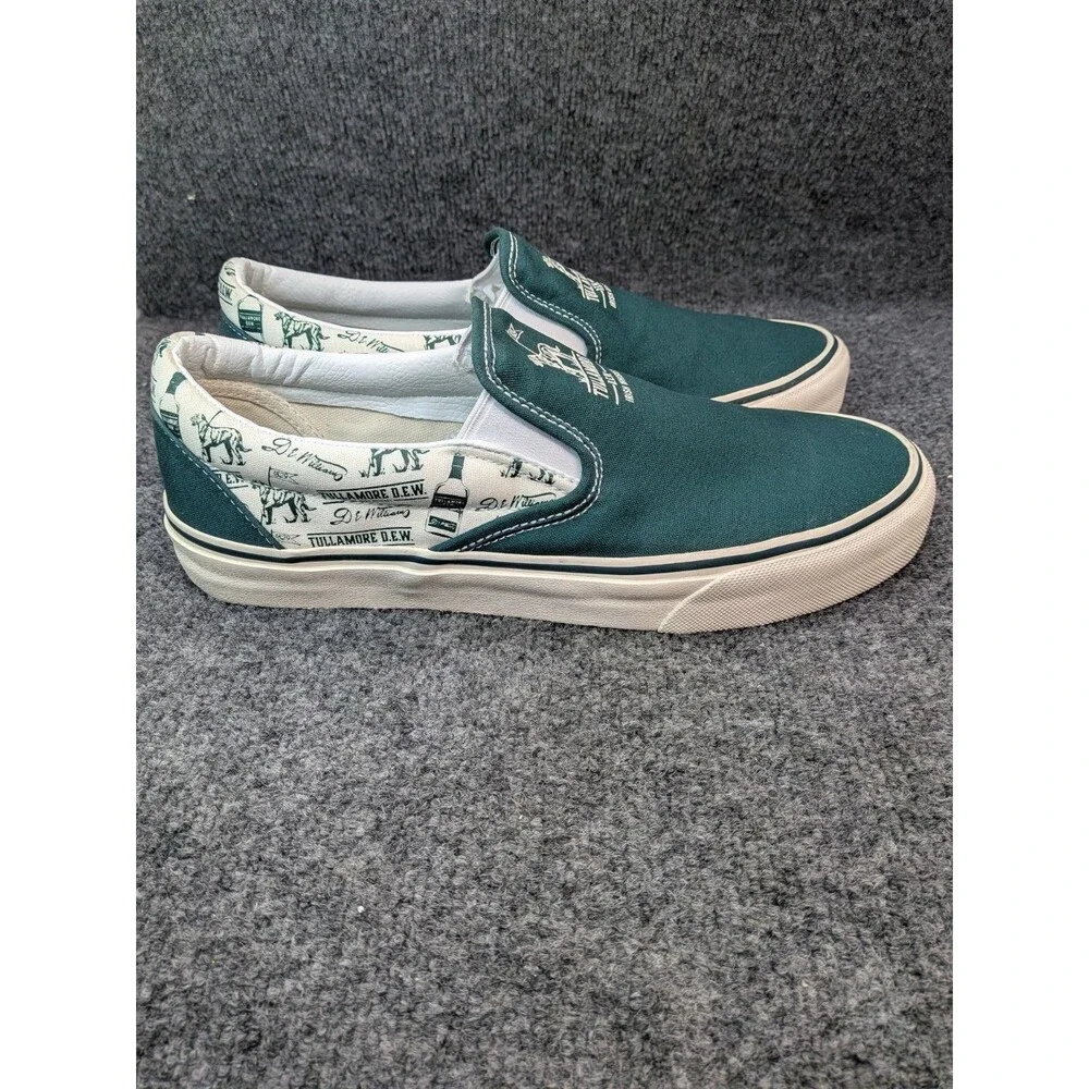 Tullamore Whiskey Slip On Skateboard Shoes Size 10 Green & White Excellent Cond. - Picture 9 of 16